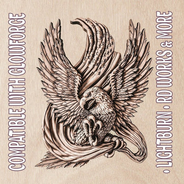 AMERICAN EAGLE 3d illusion & laser - ready file 3DWave.us